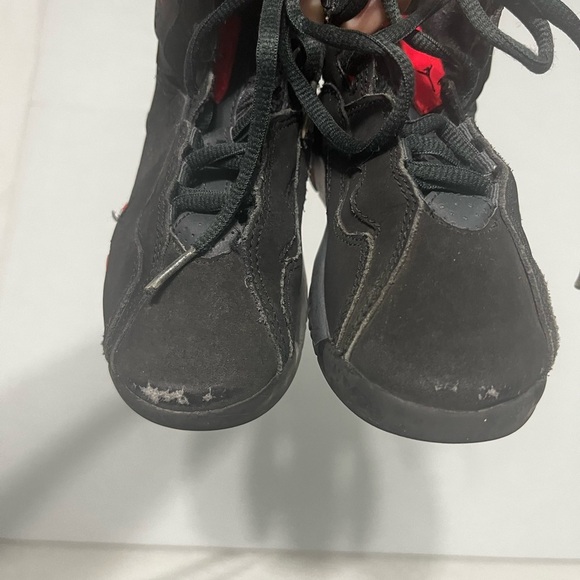 Jordan Kids Black and Red High-Top Sneakers - Picture 5 of 6